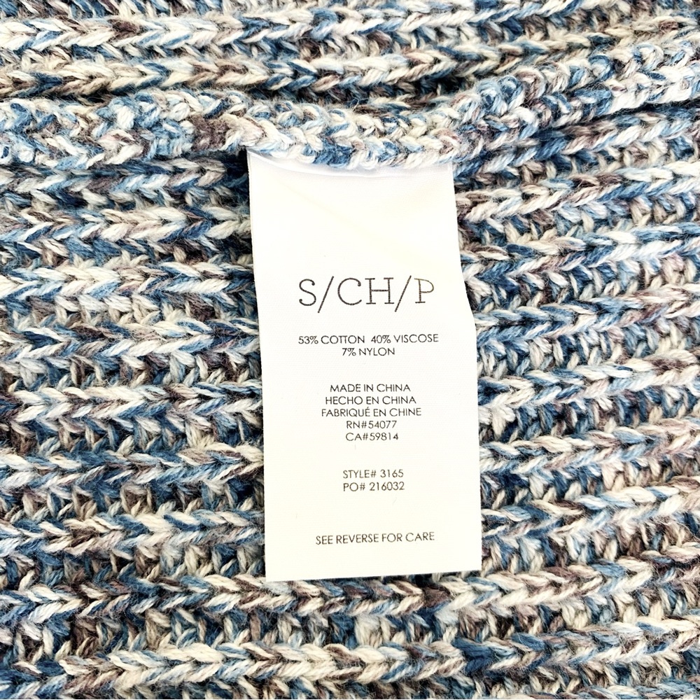 CAbi Light Blue Long Open-Knit Cardigan Vest - Picture 7 of 8